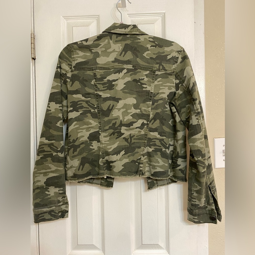 KUT FROM THE KLOTH Kara denim jacket-Camo, size XS - Picture 2 of 5